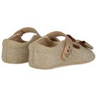 Baby Girls Gold Glitters Pre Walker Shoes, 1, hi-res