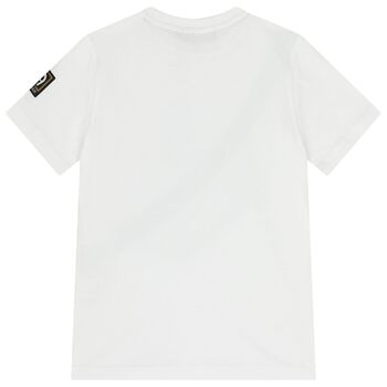 Boys White Logo Bag T-Shirt