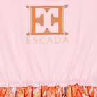 Girls Pink & Orange Logo Dress, 2, hi-res