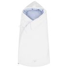 Blue & White Hooded Reversible Baby Nest, 3, hi-res