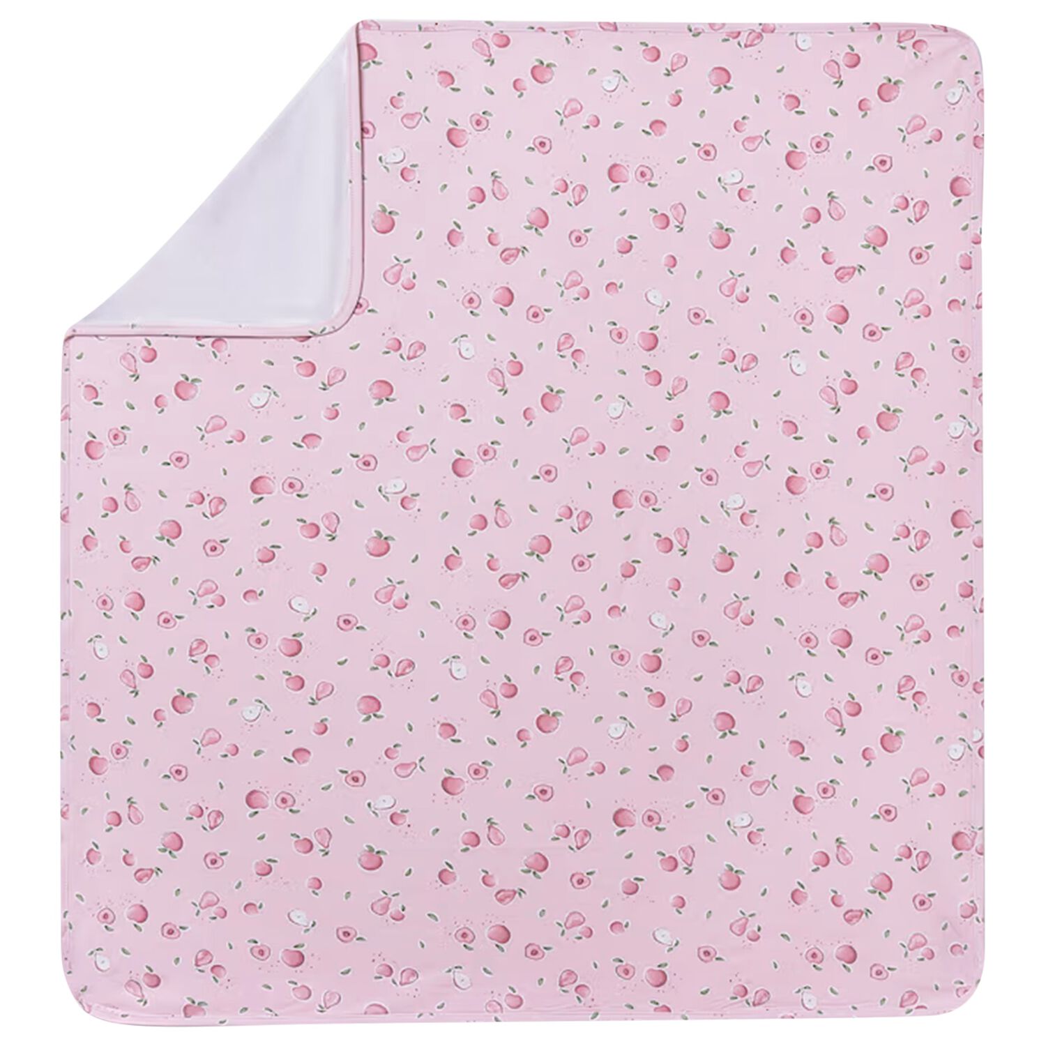 Baby Girls Pink Apple Blanket, 1, hi-res