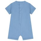 Baby Boys Blue Bunny Romper, 1, hi-res
