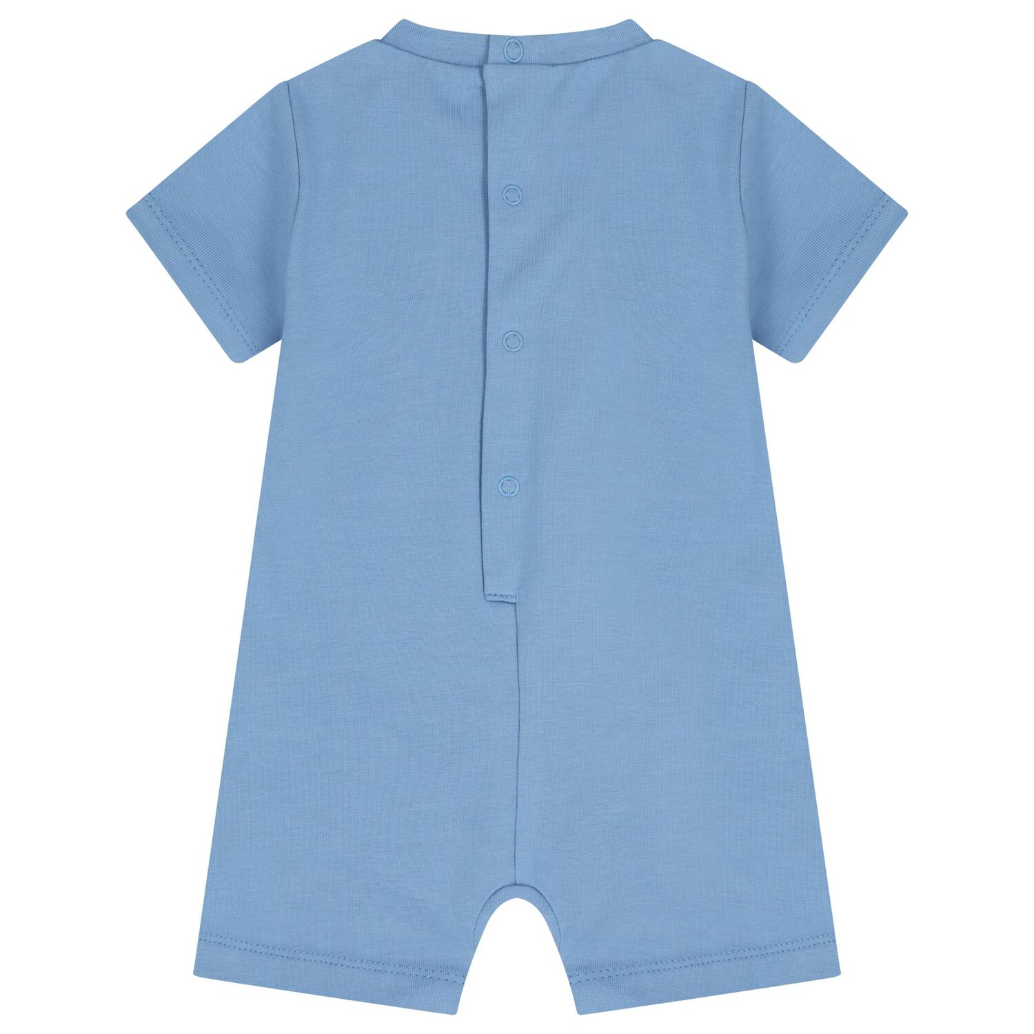 Baby Boys Blue Bunny Romper, 1, hi-res