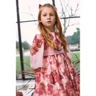 Girls Pink Floral Chiffon Dress, 1, hi-res