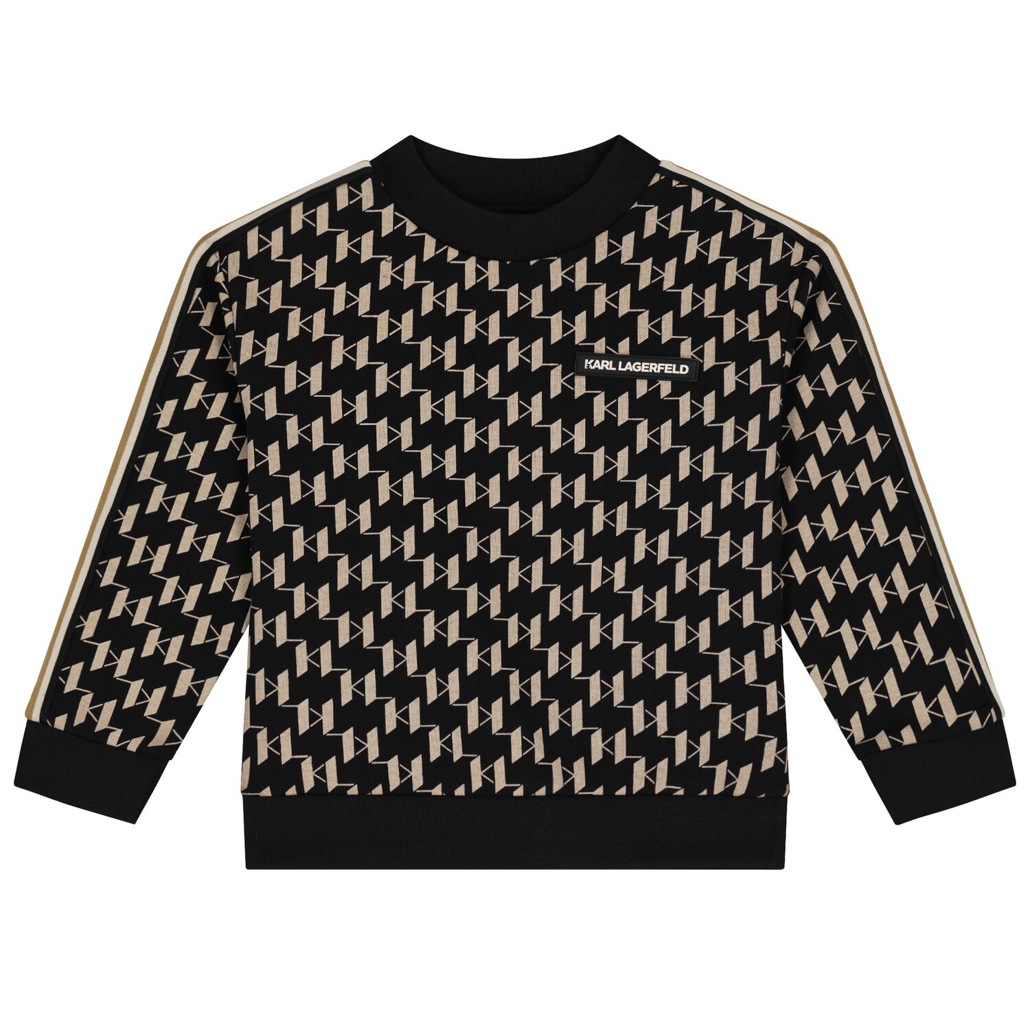 Boys Black Logo Sweatshirt, 1, hi-res image number null