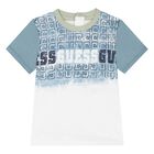 Younger Boys White & Green Logo Shorts Set, 1, hi-res