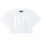 Girls Black & White Logo Top, 1, hi-res