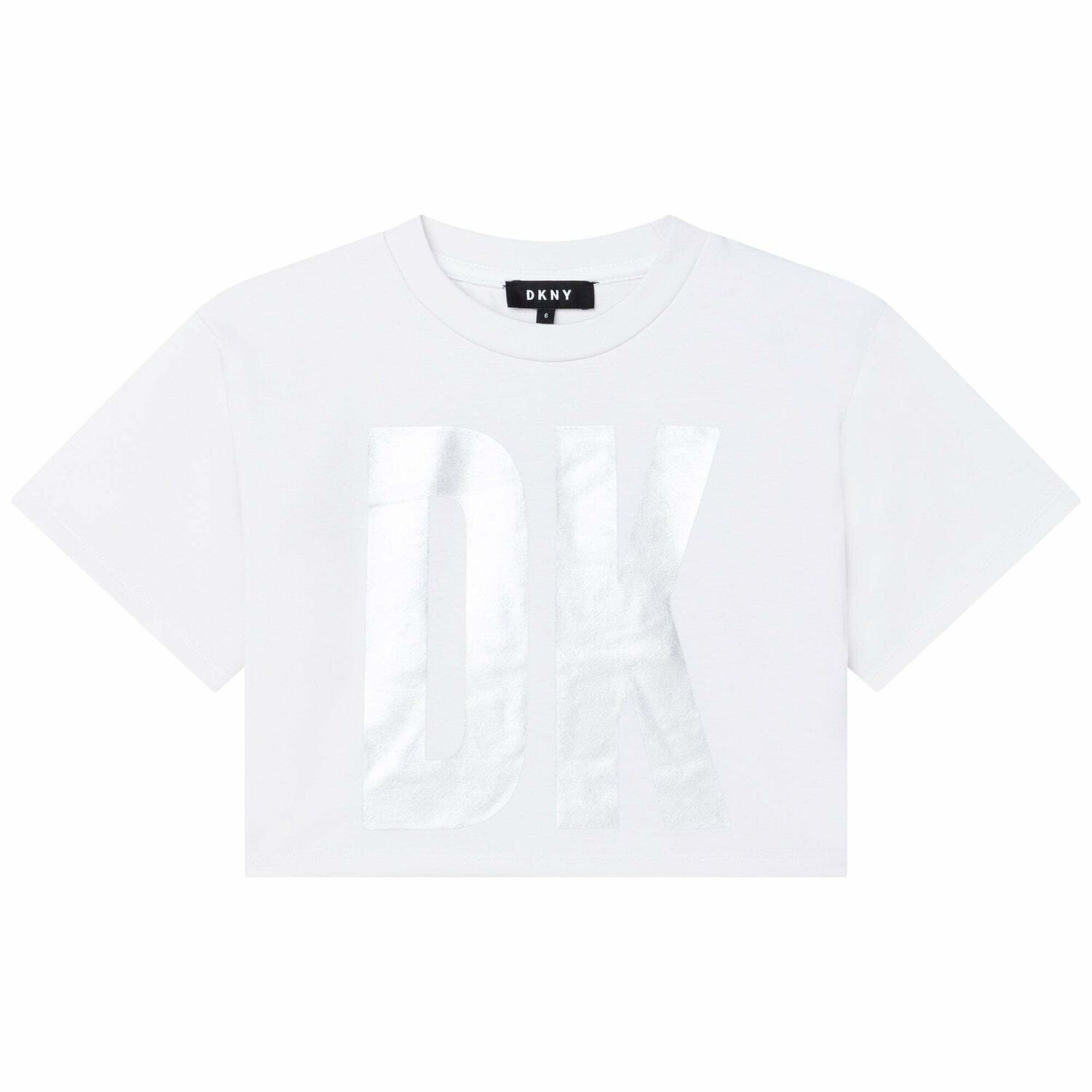 Girls Black & White Logo Top, 1, hi-res