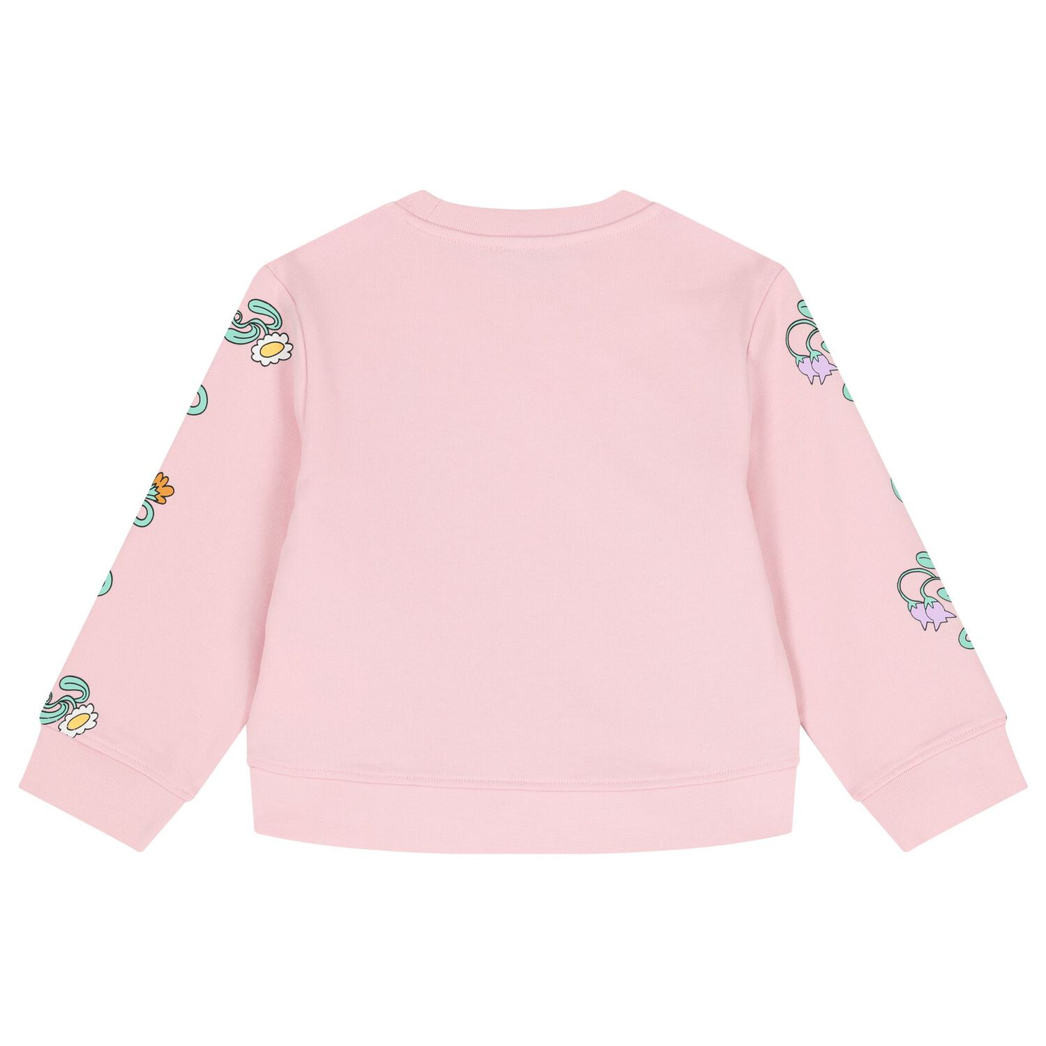 Girls Pink Floral Sweatshirt, 1, hi-res