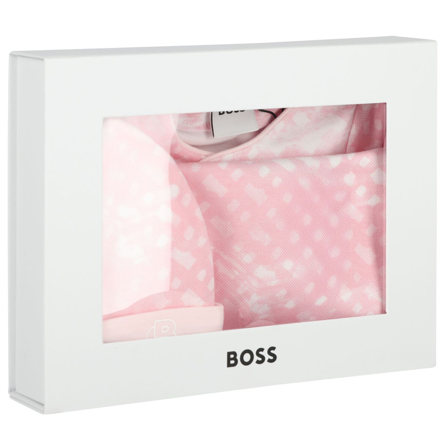 Baby Girls Pink Logo Babygrow Gift Set, 1, hi-res