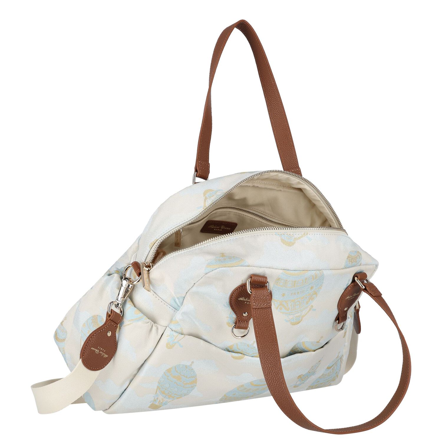 Blue Hot Air Balloon Jacquard Baby Changing Bag, 1, hi-res image number null