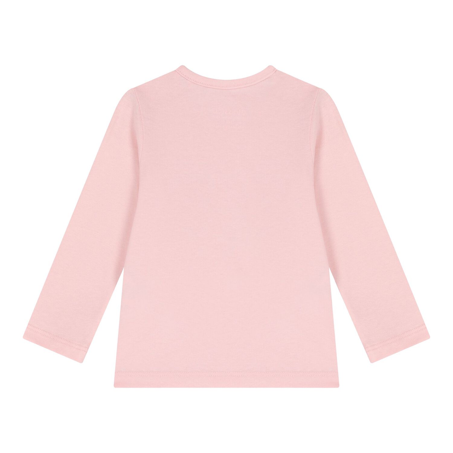Baby Girls Pink Logo Long Sleeve Top, 2, hi-res image number null