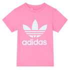 Girls Pink Trefoil Logo T-Shirt, 4, hi-res