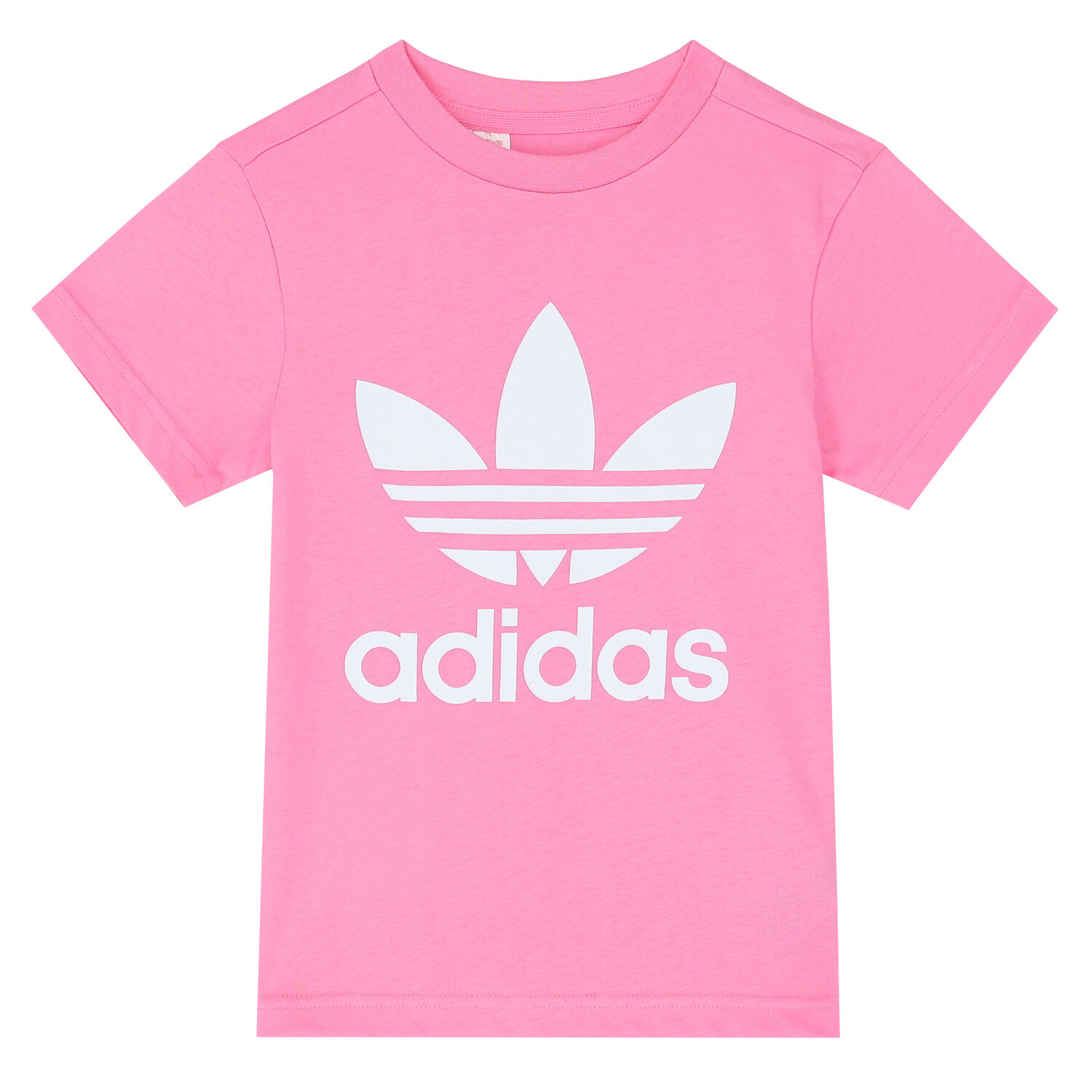 Girls Pink Trefoil Logo T-Shirt, 4, hi-res
