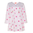 Girls White Starfish Kurta Dress, 1, hi-res