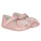 Baby Girls Pink Flower Pre Walker Shoes, 3, hi-res