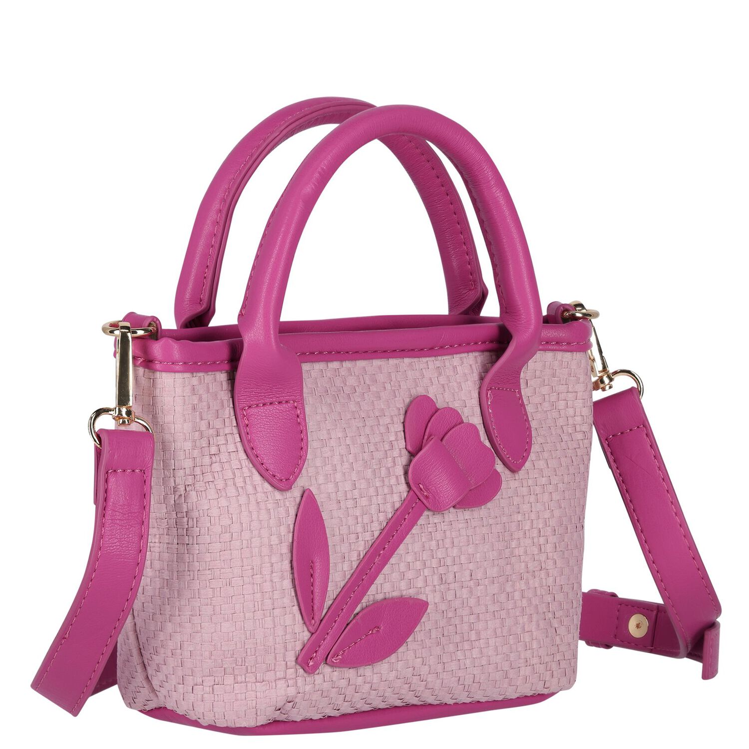 Girls Pink Flower Handbag (16cm), 3, hi-res image number null