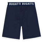 Boys Navy Logo Shorts, 1, hi-res