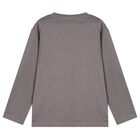 Boys Grey Dinosaur Long Sleeve Top, 1, hi-res