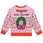Girls Pink Snoopy Knitted Top, 1, hi-res