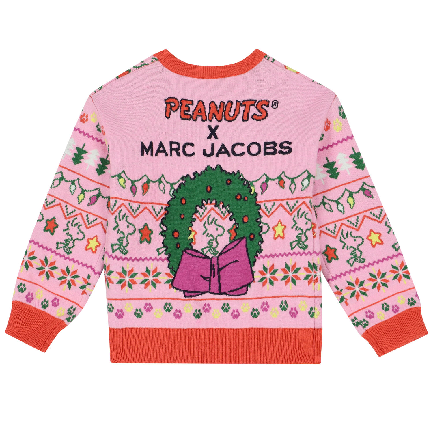 Girls Pink Snoopy Knitted Top, 1, hi-res
