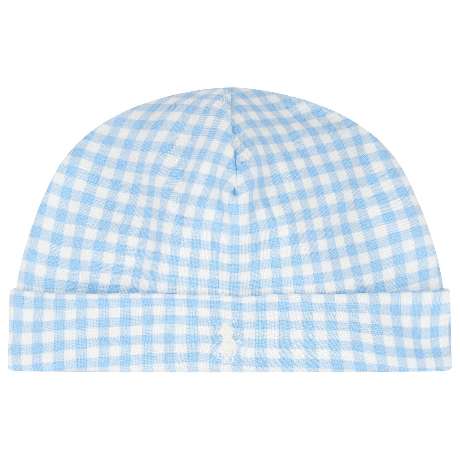 Baby Boys Blue Gingham Cotton Babygrow Set, 1, hi-res