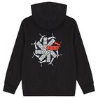 Boys Black Logo Hooded Top, 1, hi-res