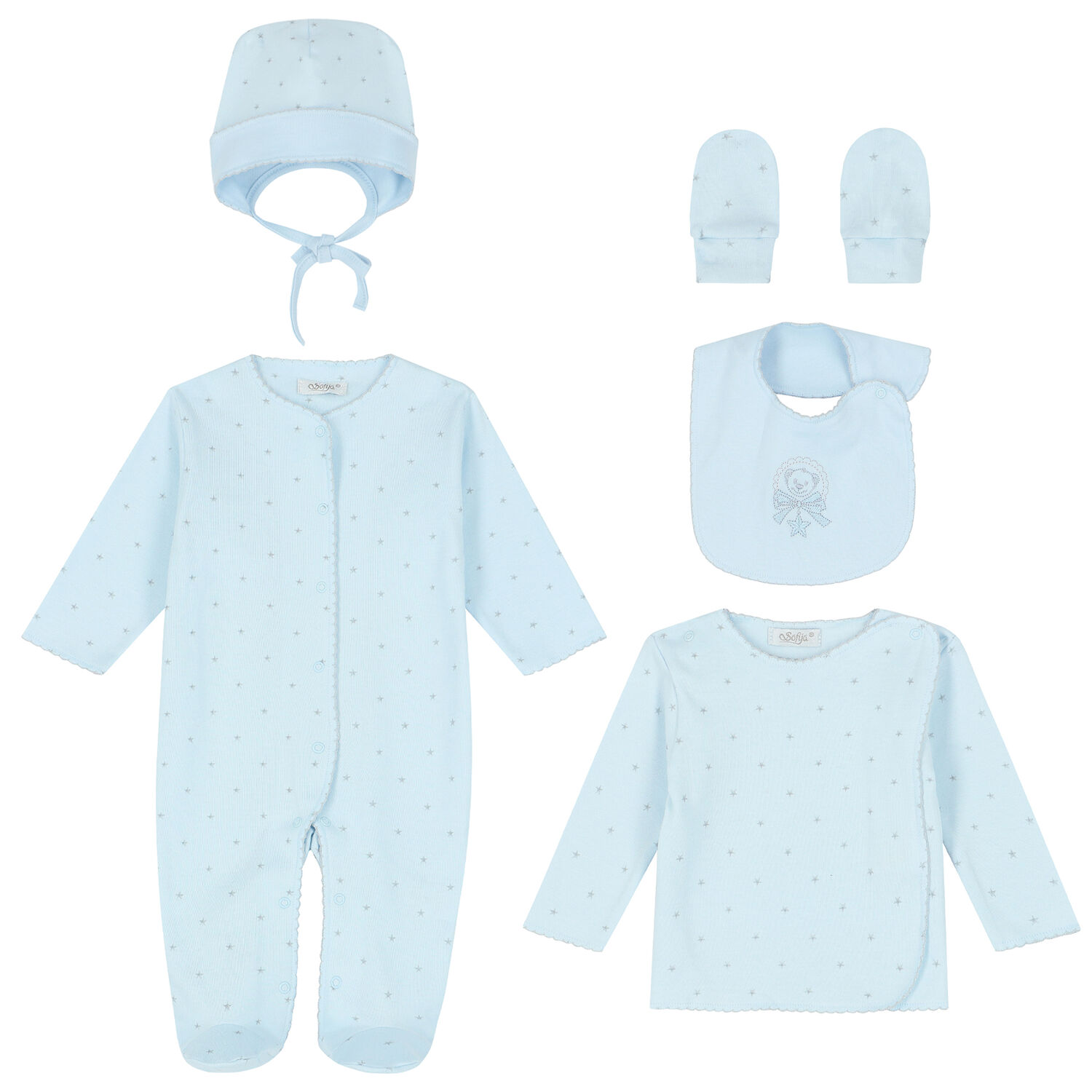 Baby Boys Blue Gift Set, 1, hi-res