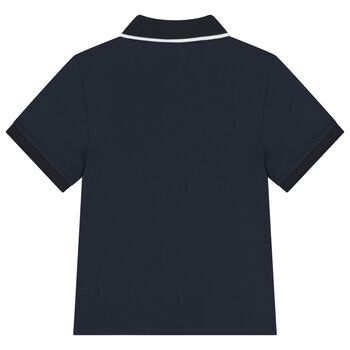 Boys Navy Blue Logo Polo Shirt  