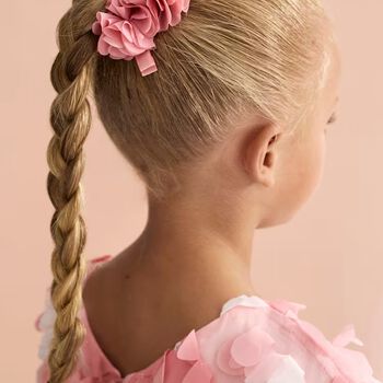 Girls Pink Flower Hairclips ( 2 Pack )