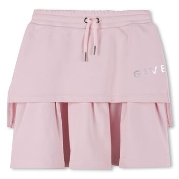 Girls Pink Logo Skirt