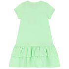 Girls Green Logo Bag Dress, 2, hi-res