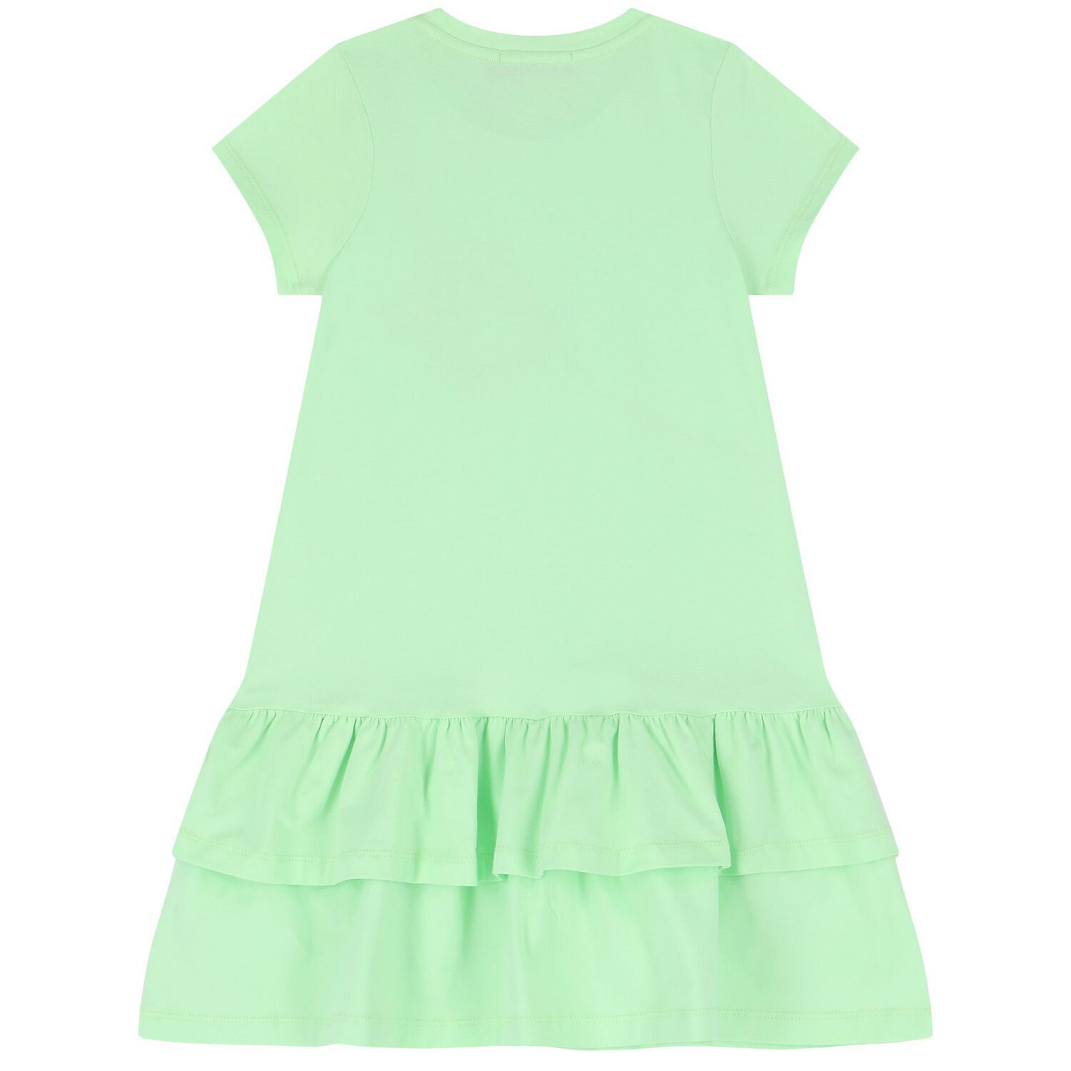 Girls Green Logo Bag Dress, 2, hi-res