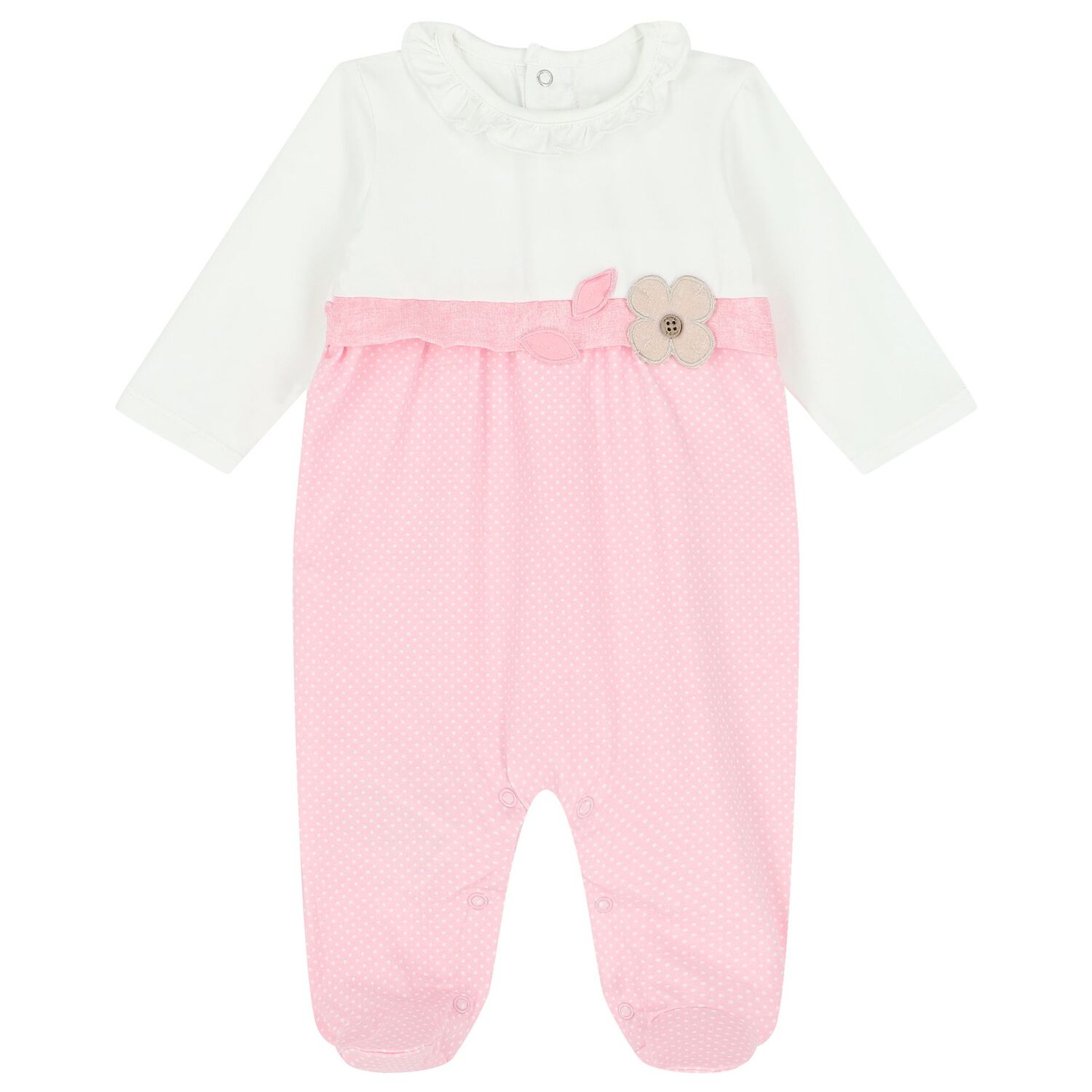 Baby Girls White Babygrows ( 2-Pack ), 1, hi-res