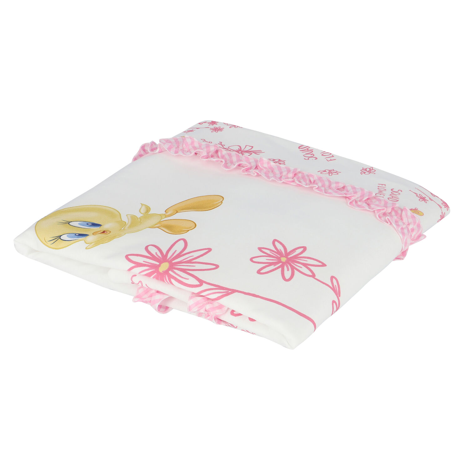 Baby Girls White & Pink Tweety Bird Blanket, 1, hi-res