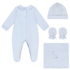 Baby Boys Blue Giraffe Babygrow Gift Set, 2, hi-res