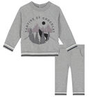 Baby Boys Grey Logo Tracksuit, 1, hi-res