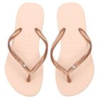 Girls Pink Logo Flip Flops, 1, hi-res