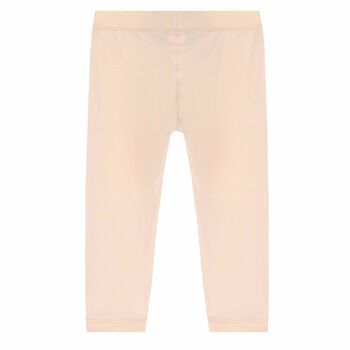 Younger Girls Pink Logo Leggings