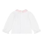 Baby Girls Pink & White Dungaree Set, 1, hi-res