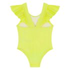 Younger Girls Yellow Candy Logo Swimsuit, 1, hi-res