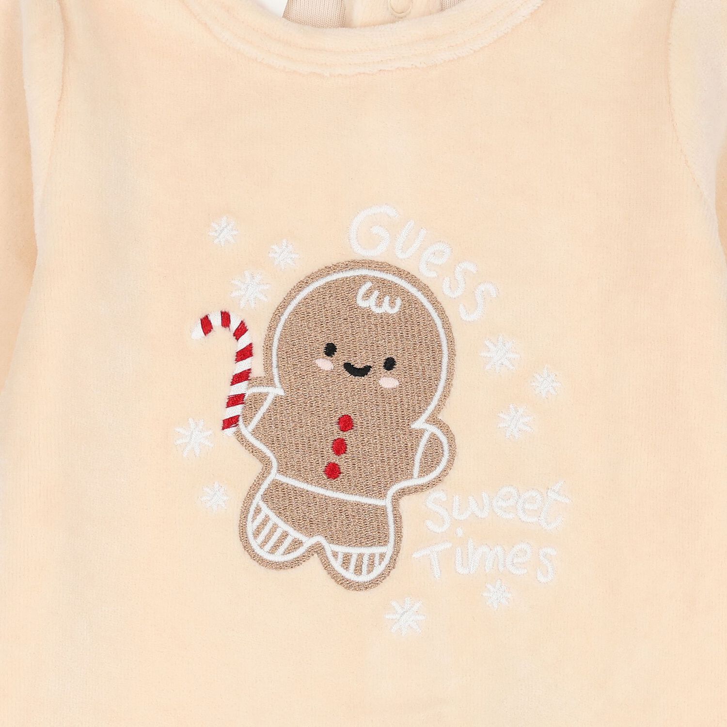 Beige Festive Gingerbread Babygrow, 1, hi-res