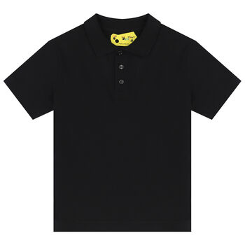 Boys Black Arrow Logo Polo Shirt