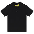 Boys Black Arrow Logo Polo Shirt, 1, hi-res