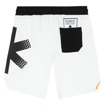 Boys White Logo Shorts
