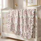 Baby Girls White & Pink Africa Blanket, 1, hi-res