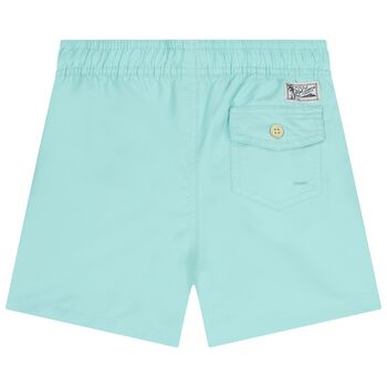 Boys Blue Logo Swim Shorts