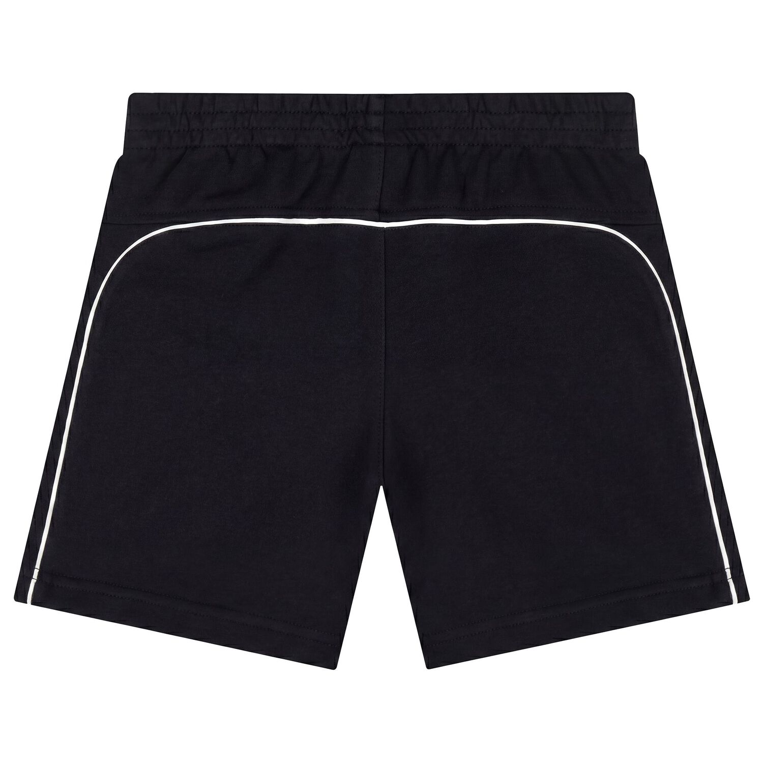 Boys White & Black Logo Shorts Set, 1, hi-res