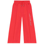 Girls Pink Logo Wide Leg Trousers, 1, hi-res