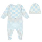Baby Boys Blue Logo Babygrow Gift set, 1, hi-res